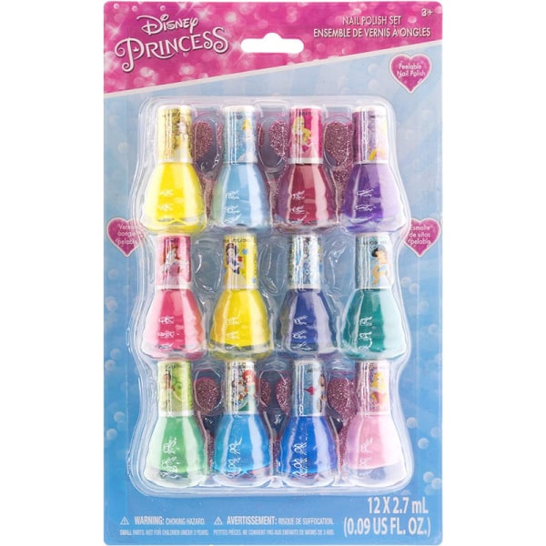 Disney Princess - Townley Girl Nontoxic Water Based Quick Dry  for Kids 12pcs