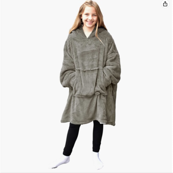Sherpa Winter Hoodie XL Sweatshirt Oversized for Kids Pullover Blanket Hoodie