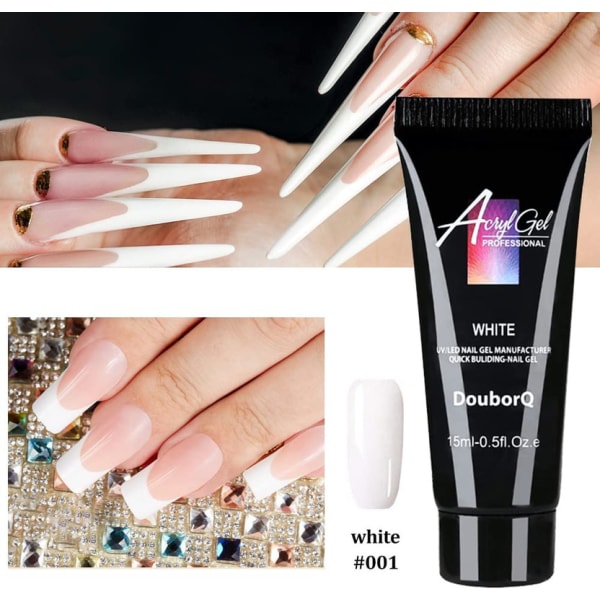 Nail Extension Gel, Anself 3st 15ml Gel Nail Extension + 48st Quick Building Form