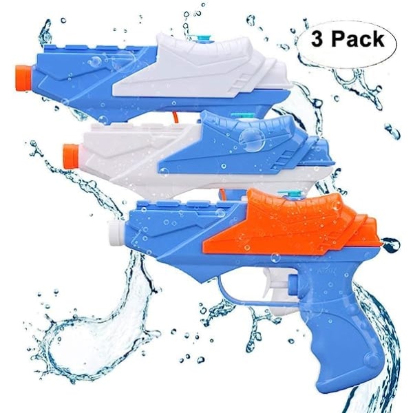 3 st vattenpistoler, vattensprutpistol för vattenpistolkamp, fes