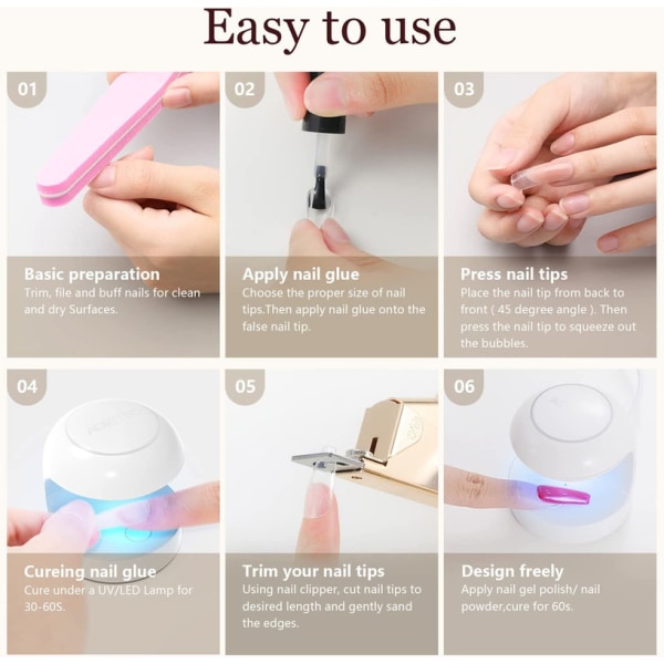 Mini UV LED Nagellampa, Quick Dry UV Light for Nails Gel Nagellack Nagel