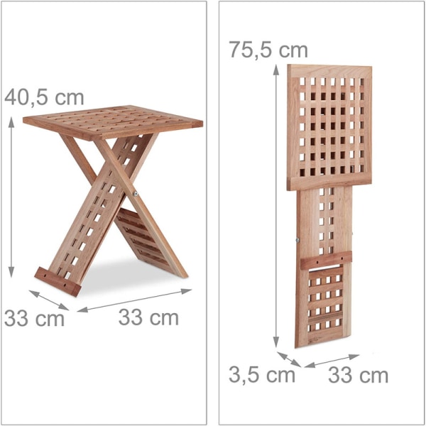 Sidobord vikbart, valnöt,soffbord lite 40,5 x 33 x 33 cm, natur