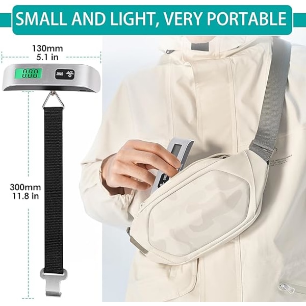 Professional Electronic Portable Scale with Fishing Hook 40kg Per Travel Bag, Assorted Colors,