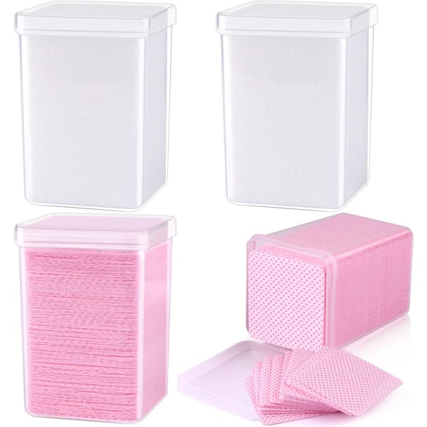 800 st Nail Remover Wipes Pads Ögonfranslim Remover Wipes (rosa och vita)