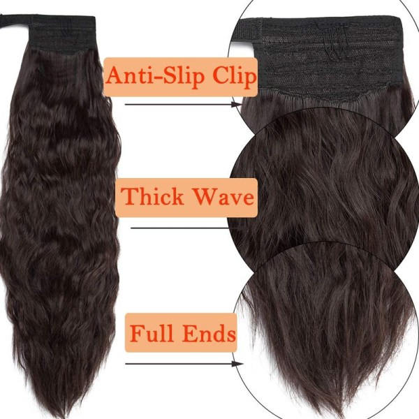 Here Extensions Corn Wavy Hairpieces Clip in Pony Tail