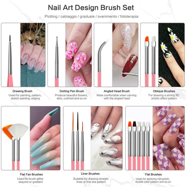 Nail Art Tools Dekorationstillbehör