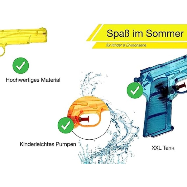 Uppsättning av 3 vattenpistol – vattensprutpistol sprutpistol