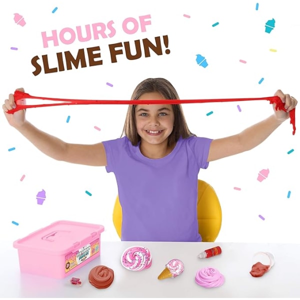 Stationery Mini glass-slime-kit för flickor, gör glass-slime, rolig slime och smör-slime, slime, slime-tillverknings-kit för flickor i åldrarna 7-12