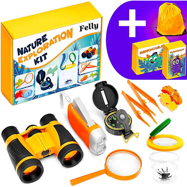 Outdoor Explorer Kit, Kids kikare Set med kompass, förstoringsglas Fyndiq