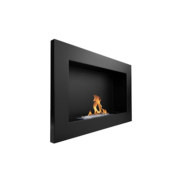 Öppna spisar Bio-eldplats Hängande biopejs Bioetanolbrännare  65 x 40 x 12 cm svart  matt svart ekologisk eldstad Biopanna