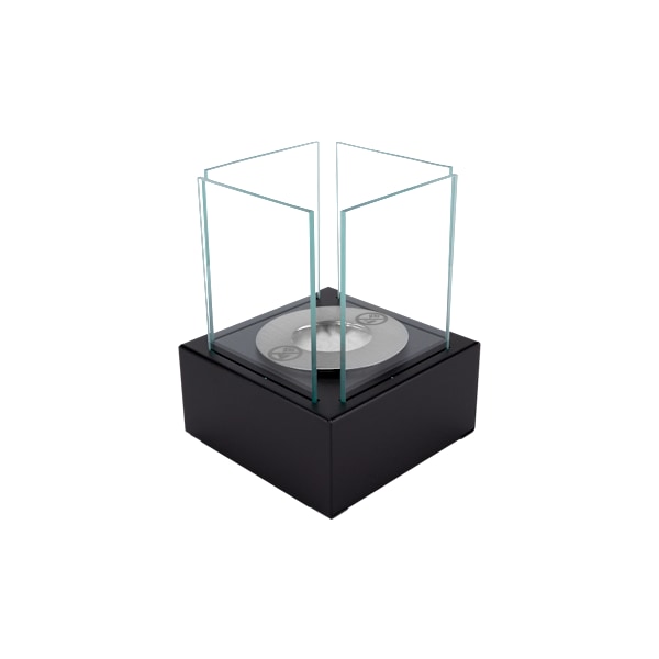 Kaminen Öppna spisar Bio-eldplats Smart fristående biokamin svart Bioetanolbrännare 13 cm x 13 cm x 17 cm Biopanna