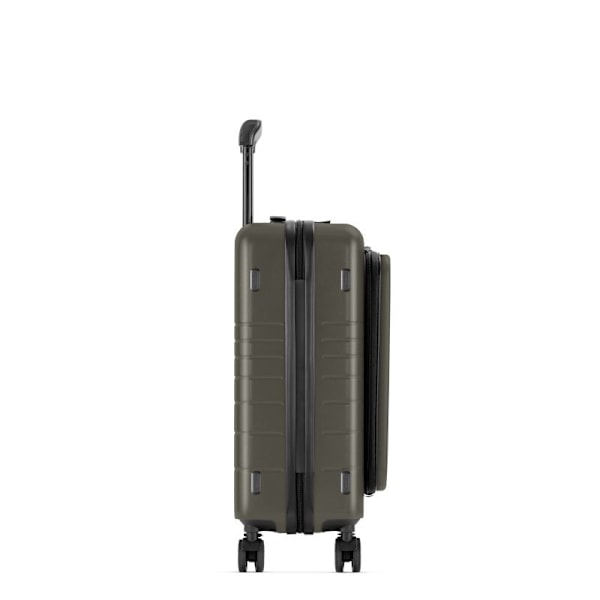 Eternitive E3 PLUS resväska / TSA kombinationslås / USB-C och USB-A portar / kabinväska / olivgrön färg / 360° svängbara hjul