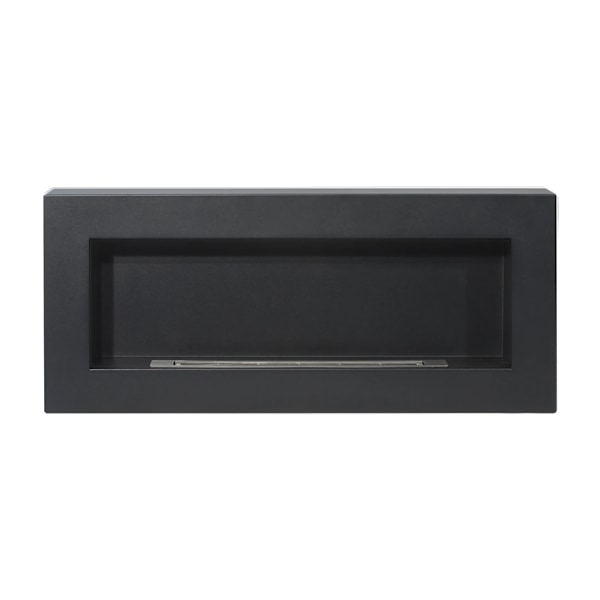 Etanolkamin Öppna spisar Bio-eldplats Hängande biopejs Bioetanolbrännare BOX 90 cm x 40 cm x 12 cm matt svart ekologisk eldstad