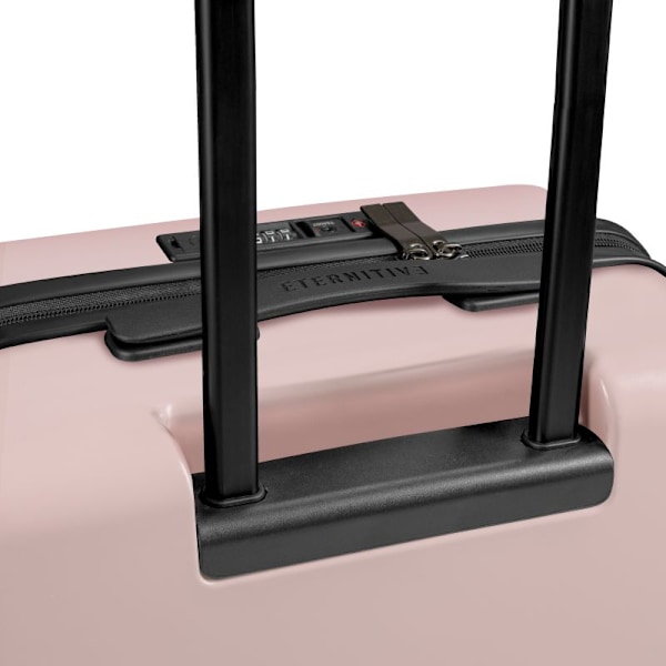 Eternitive E3 PLUS resväska / TSA kombinationslås / USB-C och USB-A portar / kabinväska / rosa färg / 360° svängbara hjul