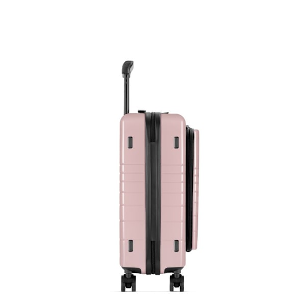 Eternitive E3 PLUS resväska / TSA kombinationslås / USB-C och USB-A portar / kabinväska / rosa färg / 360° svängbara hjul