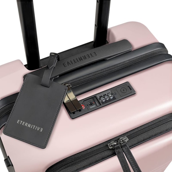 Eternitive E3 PLUS resväska / TSA kombinationslås / USB-C och USB-A portar / kabinväska / rosa färg / 360° svängbara hjul