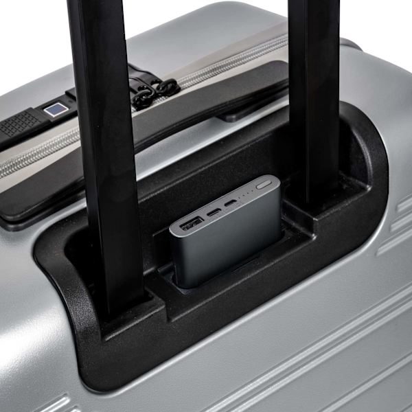 Eternitive E+ kabinväska med powerbank TSA fingeravtryckslås / färg grå - grafit / 360° svängbara hjul