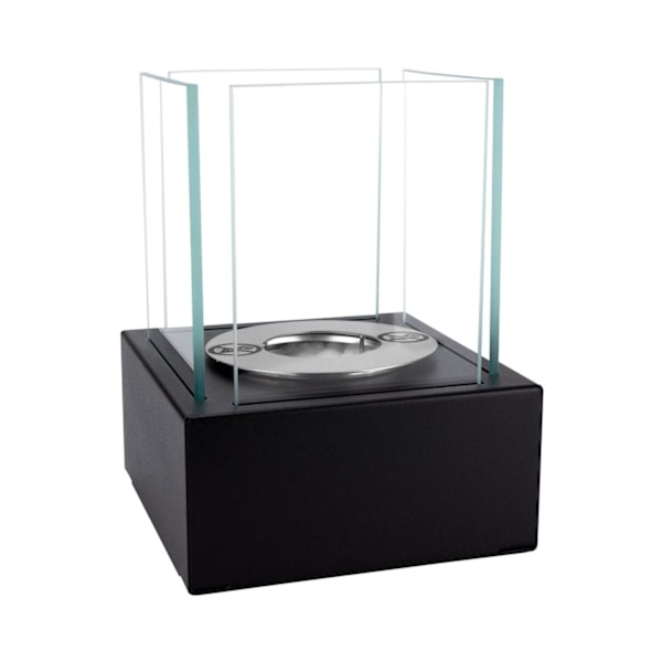 Kaminen Öppna spisar Bio-eldplats Smart fristående biokamin svart Bioetanolbrännare 13 cm x 13 cm x 17 cm Biopanna