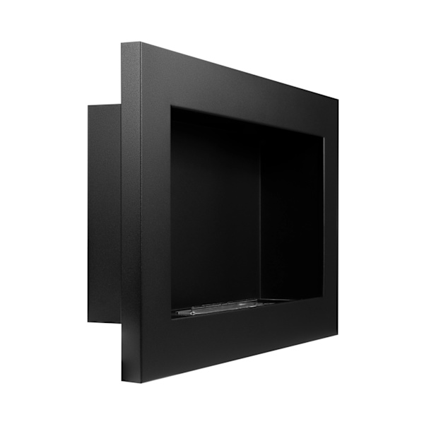 Öppna spisar Bio-eldplats Hängande biopejs Bioetanolbrännare  65 x 40 x 12 cm svart  matt svart ekologisk eldstad Biopanna