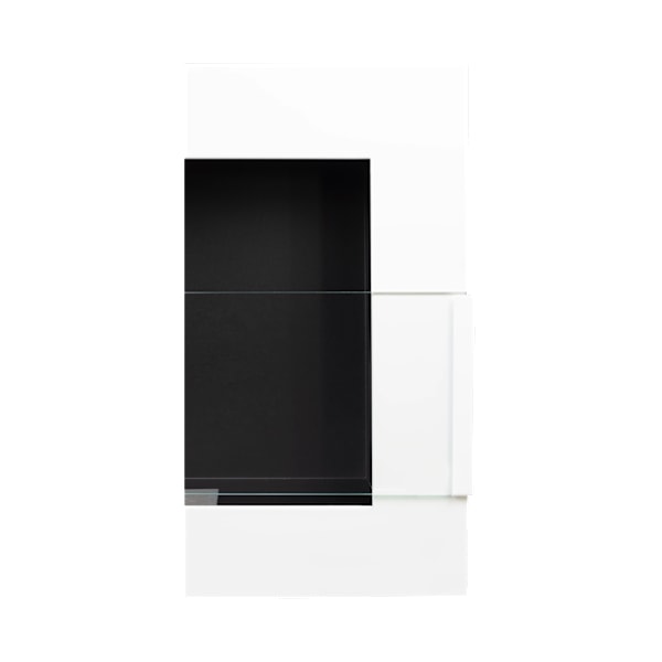 Etanol-biopejs med glas Biopejs Hängande Bio-etanol-biopejs 90 cm x 40 cm x 12 cm vit glans Miljövänlig biopejs