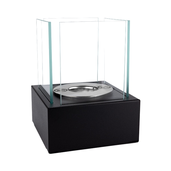 Kaminen Öppna spisar Bio-eldplats Smart fristående biokamin svart Bioetanolbrännare 13 cm x 13 cm x 17 cm Biopanna