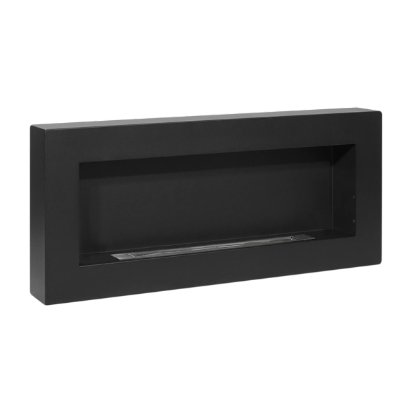 Etanolkamin Öppna spisar Bio-eldplats Hängande biopejs Bioetanolbrännare BOX 90 cm x 40 cm x 12 cm matt svart ekologisk eldstad