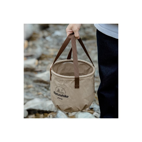 Hopfällbar hink 10 liter nh20sj040-ljusbrun