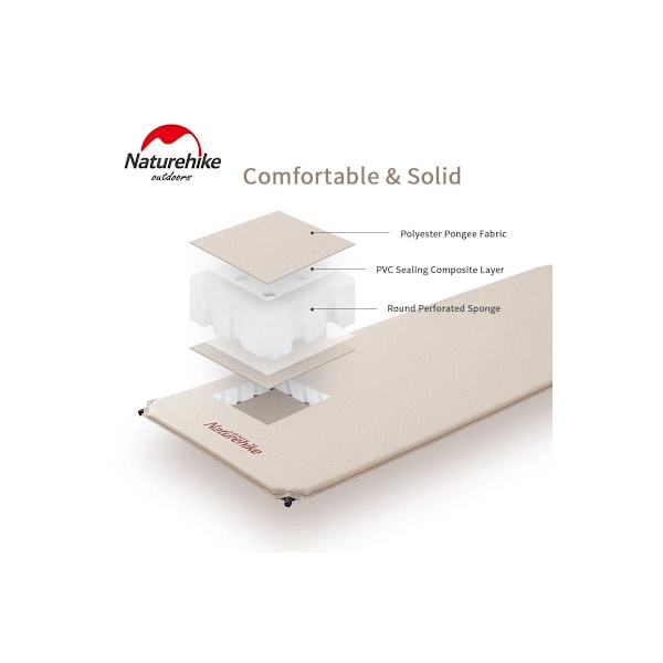Självuppblåsande bred sovmatta nh20dz002-beige
