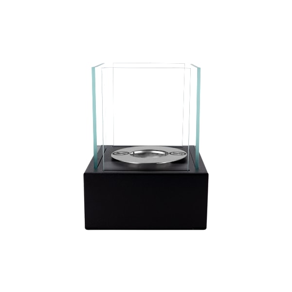 Kaminen Öppna spisar Bio-eldplats Smart fristående biokamin svart Bioetanolbrännare 13 cm x 13 cm x 17 cm Biopanna