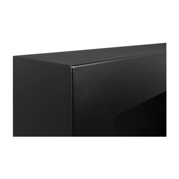 Etanolkamin med glas Öppna spisar Bio-eldplats Hängande biopejs Bioetanolbrännare 65 cm x 40 cm x 12 cm BOX matt svart ekologisk eldstad