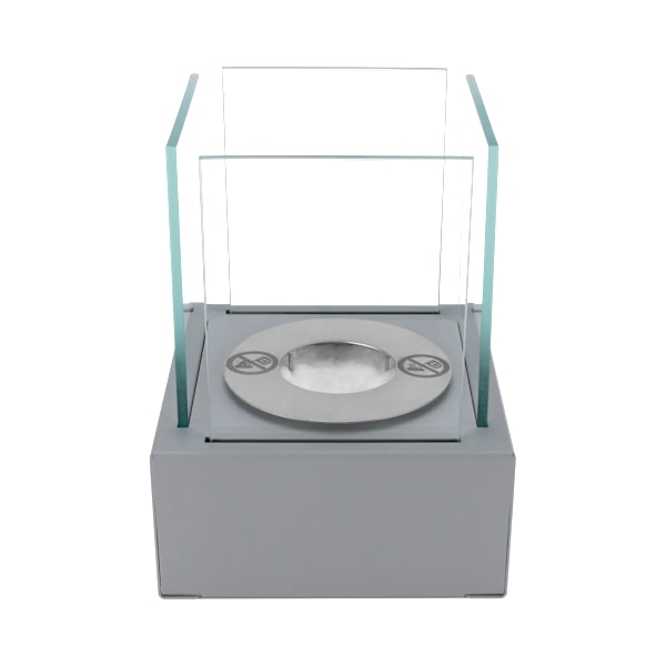 Fristående bio-eldstad Smart grå ekologisk eldstad för hemmet till trädgården perfekt för en gåva 13 cm x 13 cm x 17 cm