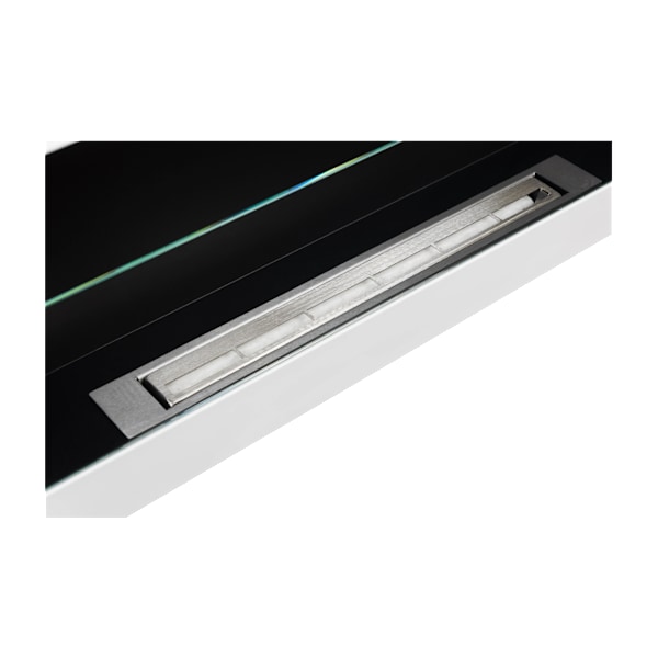 Etanol-biopejs med glas Biopejs Hängande Bio-etanol-biopejs 90 cm x 40 cm x 12 cm vit glans Miljövänlig biopejs