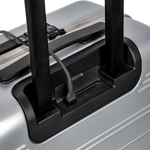 Eternitive E+ kabinväska med powerbank TSA fingeravtryckslås / färg grå - grafit / 360° svängbara hjul