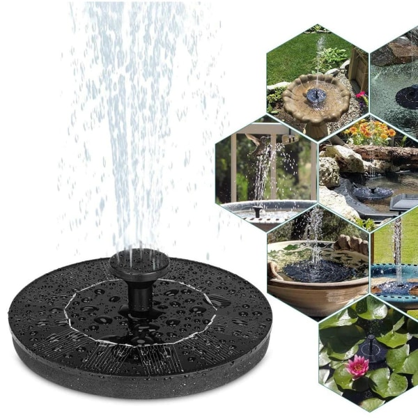Miljøvennlig solcelledrevet dekorativ fontene fuglebadspumpe 316b | Fyndiq