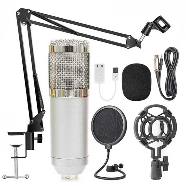 Karaoke-mikrofon BM-800 Studio-kondensatormikrofon til udsendelse, sang og  optagelse Blue 4af3 | Blue | Fyndiq
