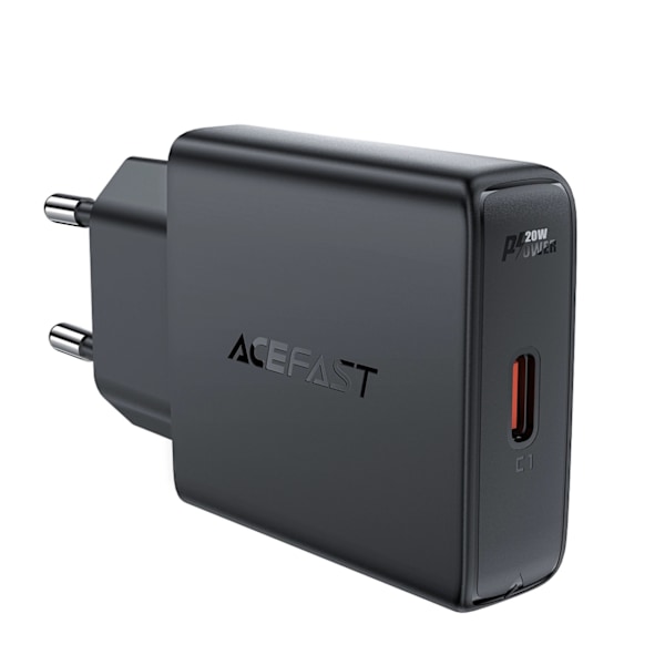 Acefast A65 PD 20W GaN USB-C Väggadapter - Svart