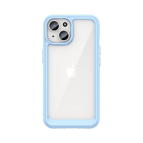 iPhone 15 Outer Space reinforced case with flexible frame - blue