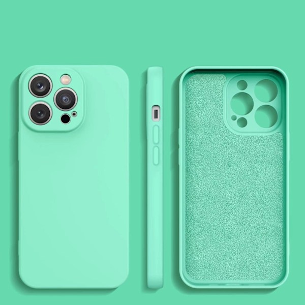 Silicone Case Skal iPhone 13 Pro Max - Mintgrön