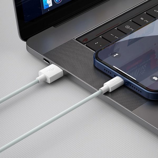 Baseus USB - Lightning Fast Charging Kabel 1.5 m - Vit (2pack)