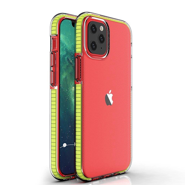 Spring Case Skal med Ram iPhone 13 Pro - Transparent/Gul