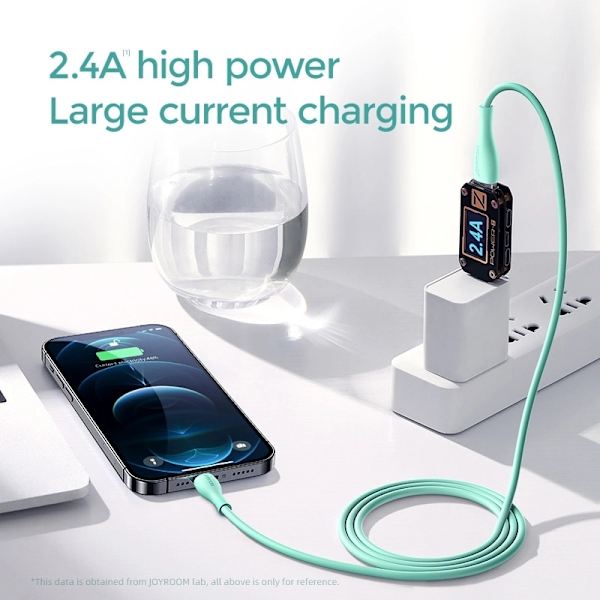 Joyroom USB Till Lightning Kabel 2m - Mintgrön (3-pack)