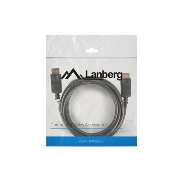 DisplayPort Kabel Svart 3 Meter Svart