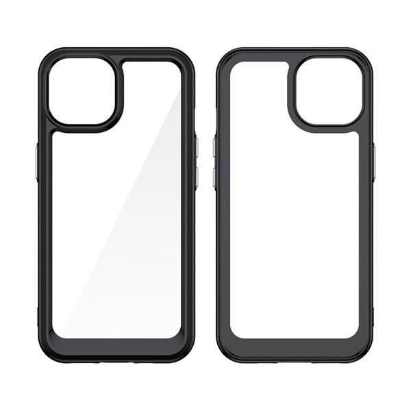 iPhone 15 Outer Space reinforced case with flexible frame - tran