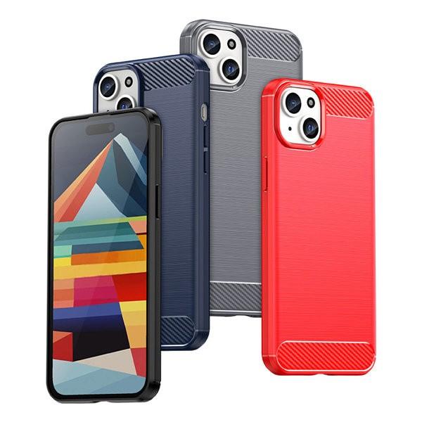 Carbon Case Skal iPhone 15 Plus - Svart
