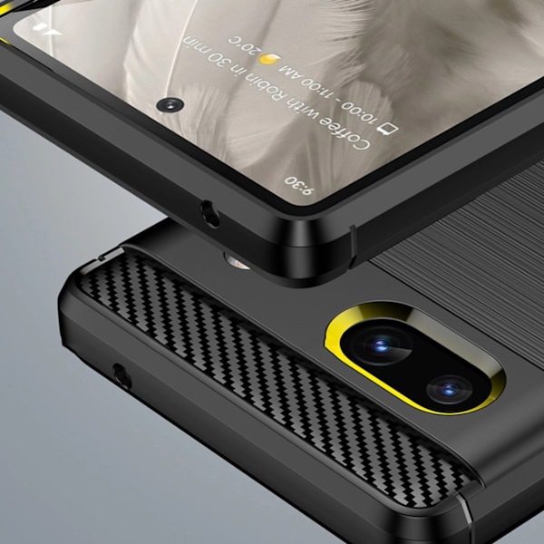 Carbon Case Flexibelt Skal Google Pixel 7a - Svart
