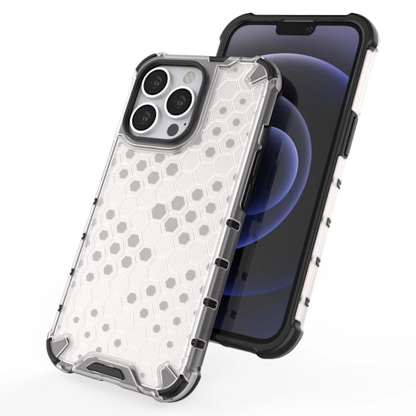 Honeycomb Hybrid Skal iPhone 13 Pro - Transparent/Svart
