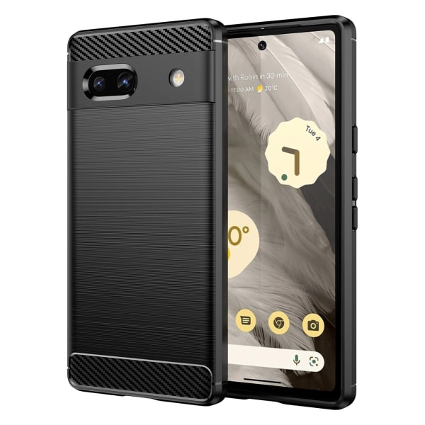 Carbon Case Flexibelt Skal Google Pixel 7a - Svart