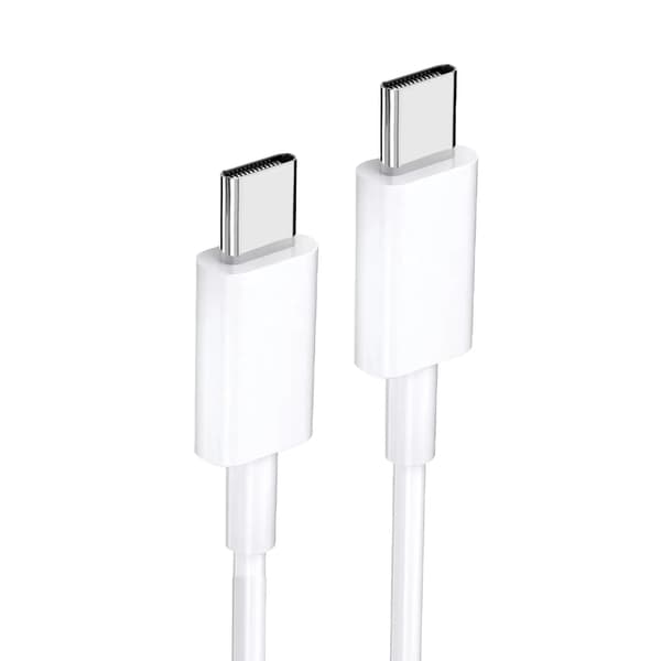 Laddkabel USB-C - USB-C 1m - Vit