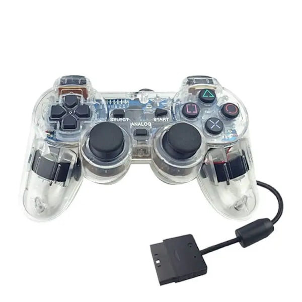 Handkontroll Playstation 2 Transparent (2-Pack)