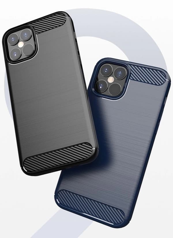 Carbon Case Flexibelt Skal iPhone 12 Pro Max - Svart